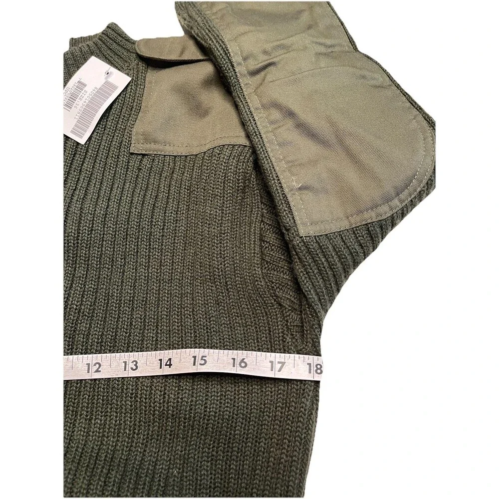 NWT US Military DSCP Sweater Mens 36 Army Green Valor Collection Wool Commando